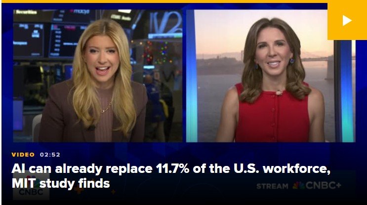 AI can already replace 11.7% of U.S. workforce says MIT Study